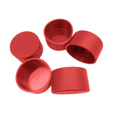 Maxbell 5x PVC ID 6.3cm Round Furniture Legs End Caps Versatile Chair Leg Protectors Red