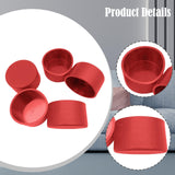 Maxbell 5x PVC ID 6.3cm Round Furniture Legs End Caps Versatile Chair Leg Protectors Red