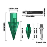 Maxbell Wood Log Splitter Drill Bit Set Farm Camping Efficient Heavy Duty Cone Drill Square Handle