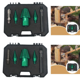Maxbell Wood Log Splitter Drill Bit Set Farm Camping Efficient Heavy Duty Cone Drill Square Handle