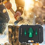 Maxbell Wood Log Splitter Drill Bit Set Farm Camping Efficient Heavy Duty Cone Drill Round Handle