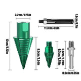 Maxbell Wood Log Splitter Drill Bit Set Farm Camping Efficient Heavy Duty Cone Drill Round Handle