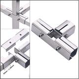 Maxbell Square Tubing Connector for 25mmx25mm Square Pipe
