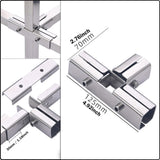 Maxbell Square Tubing Connector for 25mmx25mm Square Pipe