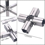 Maxbell Square Tubing Connector for 25mmx25mm Square Pipe
