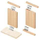 Maxbell 3 Pieces Concealing Hinges Door Pivot Hinge for Bookcase Cabinet Hidden Door