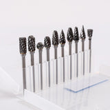 Maxbell 10x Tungsten Carbide Rotary Burr Cutting for Carpentry Woodworking Deburring