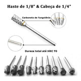 Maxbell 10x Tungsten Carbide Rotary Burr Cutting for Carpentry Woodworking Deburring