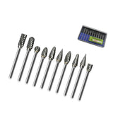 Maxbell 10x Tungsten Carbide Rotary Burr Cutting for Carpentry Woodworking Deburring