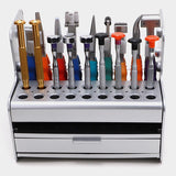 Maxbell Tool Storage Rack Multifunction Tool Organizer for Workbench Workshop Garage Silver