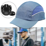 Maxbell Bump Cap Lightweight 5cm Brim Adjustable Baseball Hat for Outdoor Riding Gym Navy Blue