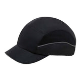 Maxbell Bump Cap Lightweight 5cm Brim Adjustable Baseball Hat for Outdoor Riding Gym Black