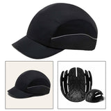 Maxbell Bump Cap Lightweight 5cm Brim Adjustable Baseball Hat for Outdoor Riding Gym Black