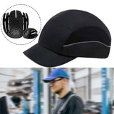 Maxbell Bump Cap Lightweight 5cm Brim Adjustable Baseball Hat for Outdoor Riding Gym Black