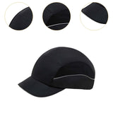 Maxbell Bump Cap Lightweight 5cm Brim Adjustable Baseball Hat for Outdoor Riding Gym Black