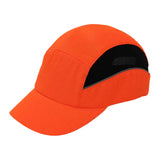 Maxbell Bump Cap Lightweight 5cm Brim Adjustable Baseball Hat for Outdoor Riding Gym Orange