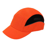 Maxbell Bump Cap Lightweight 5cm Brim Adjustable Baseball Hat for Outdoor Riding Gym Orange