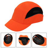 Maxbell Bump Cap Lightweight 5cm Brim Adjustable Baseball Hat for Outdoor Riding Gym Orange