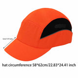 Maxbell Bump Cap Lightweight 5cm Brim Adjustable Baseball Hat for Outdoor Riding Gym Orange