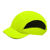 Maxbell Bump Cap Lightweight 5cm Brim Adjustable Baseball Hat for Outdoor Riding Gym Fluorescent Yellow