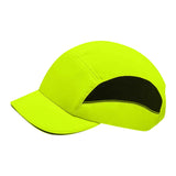 Maxbell Bump Cap Lightweight 5cm Brim Adjustable Baseball Hat for Outdoor Riding Gym Fluorescent Yellow