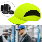 Maxbell Bump Cap Lightweight 5cm Brim Adjustable Baseball Hat for Outdoor Riding Gym Fluorescent Yellow