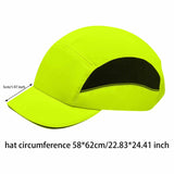 Maxbell Bump Cap Lightweight 5cm Brim Adjustable Baseball Hat for Outdoor Riding Gym Fluorescent Yellow
