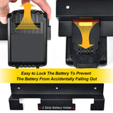 Maxbell 2 Pieces Wall Mount Tool Battery Rack Shelf Fits 18V-60V Tool Battery Sturdy