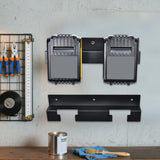 Maxbell 2 Pieces Wall Mount Tool Battery Rack Shelf Fits 18V-60V Tool Battery Sturdy