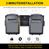 Maxbell 2 Pieces Wall Mount Tool Battery Rack Shelf Fits 18V-60V Tool Battery Sturdy