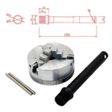 Maxbell 3 Jaw Chuck Lightweight Wear Resistant Compact Portable for Mini Metal Lathe