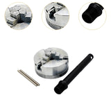 Maxbell 3 Jaw Chuck Lightweight Wear Resistant Compact Portable for Mini Metal Lathe