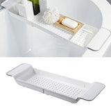 Bath Caddy Tray Tub Bathtub Shelf Holder Rack for Bathroom Luxury Reading A