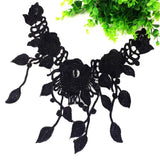 Maxbell 2Pcs Vintage Flower Lace Applique Neck Collar Fabric Sewing Craft Trims DIY