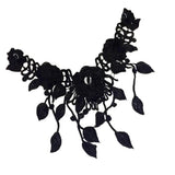 Maxbell 2Pcs Vintage Flower Lace Applique Neck Collar Fabric Sewing Craft Trims DIY