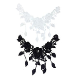 Maxbell 2Pcs Vintage Flower Lace Applique Neck Collar Fabric Sewing Craft Trims DIY