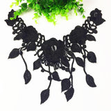 Maxbell 2Pcs Vintage Flower Lace Applique Neck Collar Fabric Sewing Craft Trims DIY