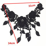 Maxbell 2Pcs Vintage Flower Lace Applique Neck Collar Fabric Sewing Craft Trims DIY