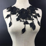 Maxbell 2Pcs Vintage Flower Lace Applique Neck Collar Fabric Sewing Craft Trims DIY