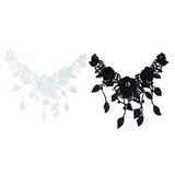 Maxbell 2Pcs Vintage Flower Lace Applique Neck Collar Fabric Sewing Craft Trims DIY