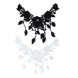 Maxbell 2Pcs Vintage Flower Lace Applique Neck Collar Fabric Sewing Craft Trims DIY
