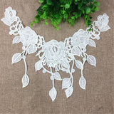 Maxbell 2Pcs Vintage Flower Lace Applique Neck Collar Fabric Sewing Craft Trims DIY
