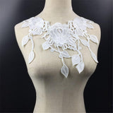 Maxbell 2Pcs Vintage Flower Lace Applique Neck Collar Fabric Sewing Craft Trims DIY
