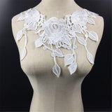 Maxbell 2Pcs Vintage Flower Lace Applique Neck Collar Fabric Sewing Craft Trims DIY