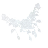 Maxbell 2Pcs Vintage Flower Lace Applique Neck Collar Fabric Sewing Craft Trims DIY