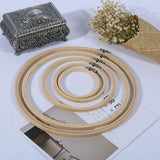 Maxbell 2Pcs Bamboo Embroidery Frame Hoop Ring Cross Stitch Sewing Tool Craft 4" 5"