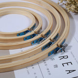 Maxbell 2Pcs Bamboo Embroidery Frame Hoop Ring Cross Stitch Sewing Tool Craft 4" 5"