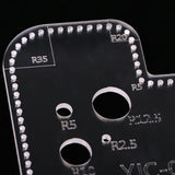 Maxbell 1pc Leather Craft Acrylic Cutting Circle Corner Stitching Template 3.38mm - Aladdin Shoppers