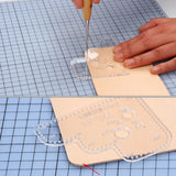 Maxbell 1pc Leather Craft Acrylic Cutting Circle Corner Stitching Template 3mm - Aladdin Shoppers