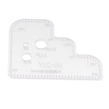 Maxbell 1pc Leather Craft Acrylic Cutting Circle Corner Stitching Template 3mm - Aladdin Shoppers